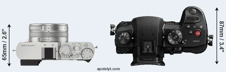 Compare D-LUX 7 versus GH5s top