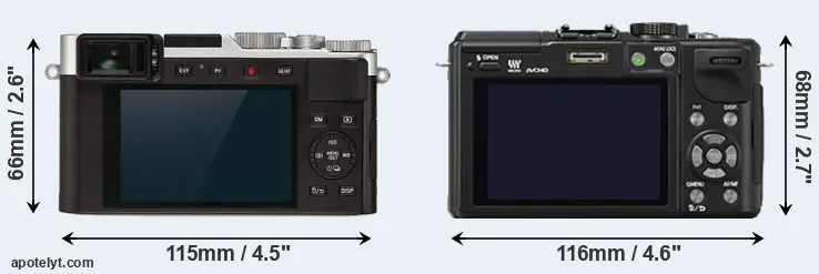 Comparison D-LUX 7 or GX1 rear