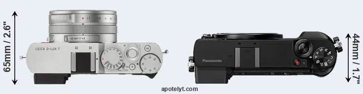 Compare D-LUX 7 versus GX85 top