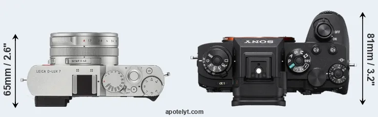 Compare D-LUX 7 versus A1 top