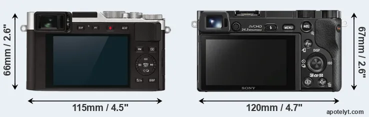 Comparison D-LUX 7 or A6000 rear