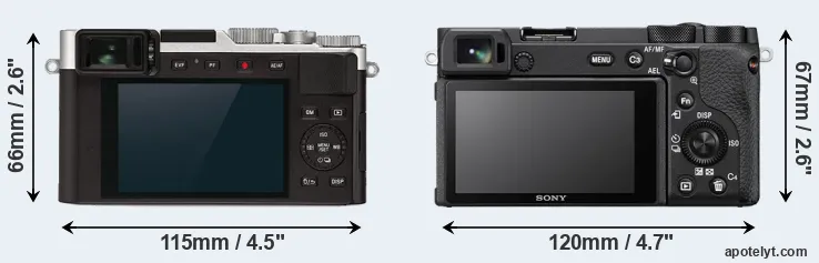 Comparison D-LUX 7 or A6600 rear