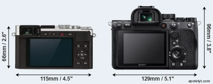 Comparison D-LUX 7 or A7R IV rear