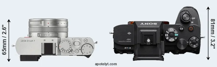 Compare D-LUX 7 versus A7S III top