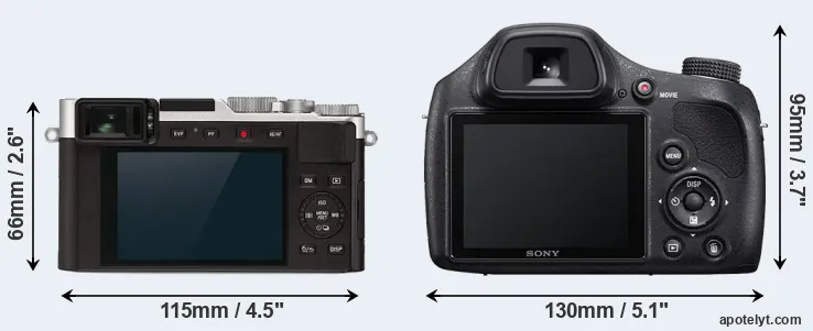 Comparison D-LUX 7 or H400 rear