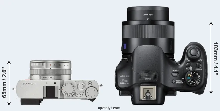 Compare D-LUX 7 versus HX400V top