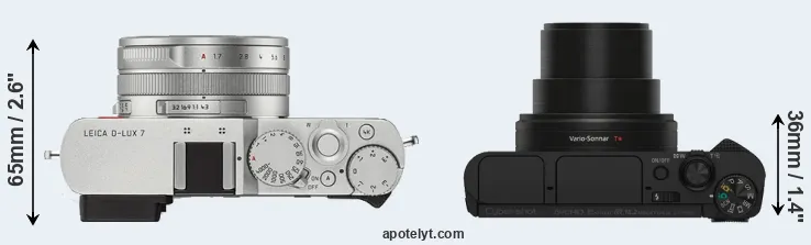 Compare D-LUX 7 versus HX80 top