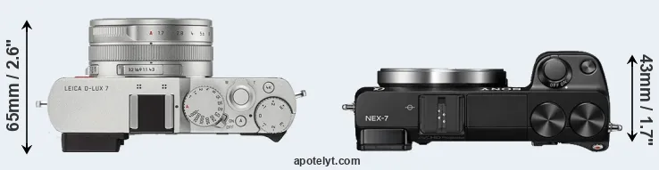 Compare D-LUX 7 versus NEX-7 top