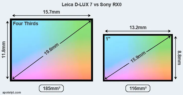 Leica D-LUX 7 and Sony RX0 sensor measures
