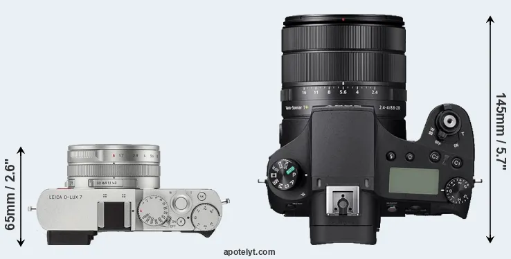 Compare D-LUX 7 versus RX10 IV top