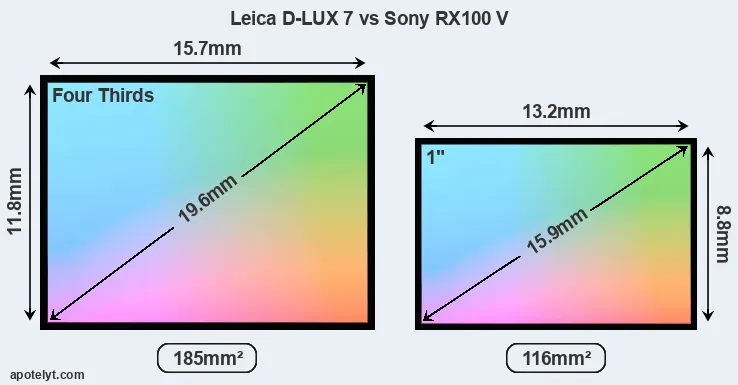Leica D-LUX 7 and Sony RX100 V sensor measures