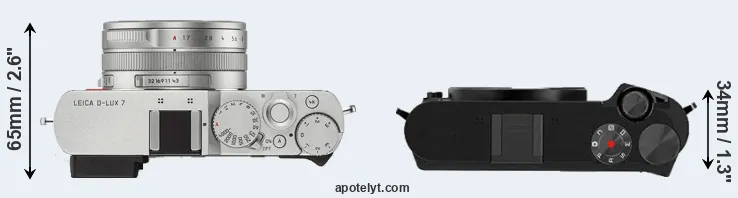 Compare D-LUX 7 versus M1 top