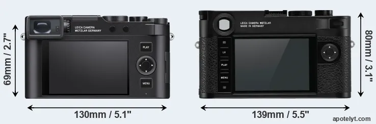 Comparison D-LUX 8 or M10-R rear