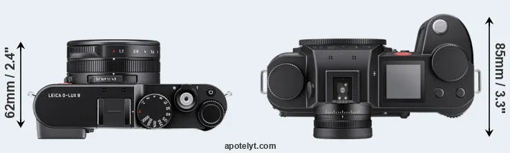 Compare D-LUX 8 versus Leica SL3-S top