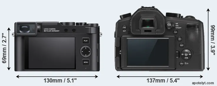 Comparison D-LUX 8 or V-LUX Typ 114 rear