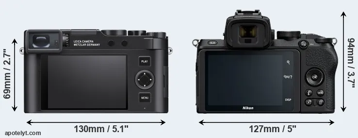 Comparison D-LUX 8 or Z50 rear