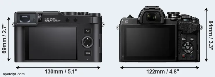 Comparison D-LUX 8 or E-M10 IV rear
