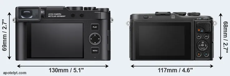 Comparison D-LUX 8 or E-PL10 rear