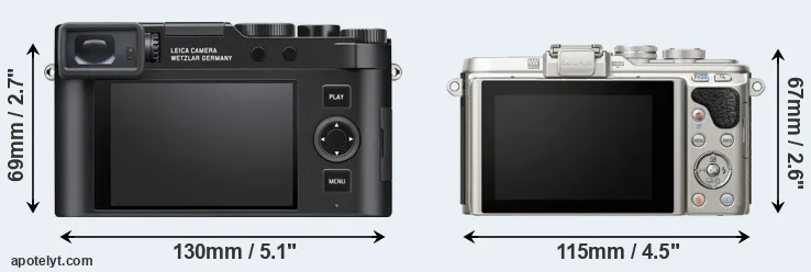 Comparison D-LUX 8 or E-PL8 rear