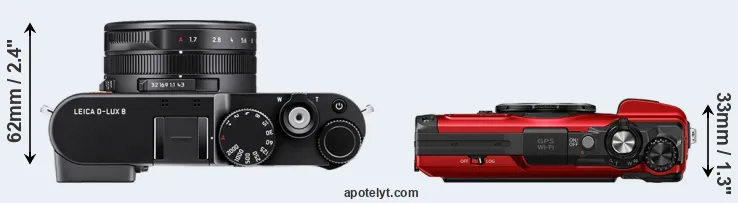 Compare D-LUX 8 versus TG-7 top