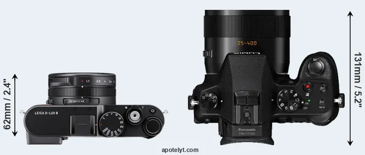 Compare D-LUX 8 versus FZ1000 top