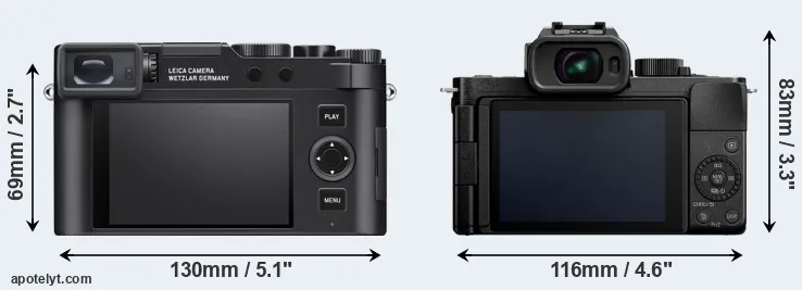 Comparison D-LUX 8 or G110 rear