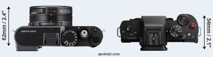 Compare D-LUX 8 versus G110 top