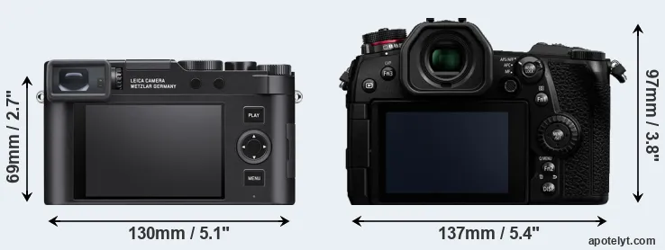 Comparison D-LUX 8 or G9 rear