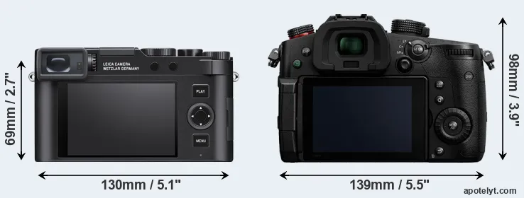 Comparison D-LUX 8 or GH5 II rear