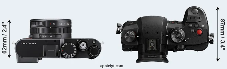 Compare D-LUX 8 versus GH5 II top