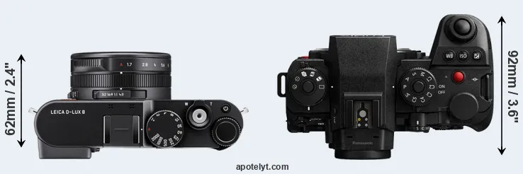 Compare D-LUX 8 versus S1R II top