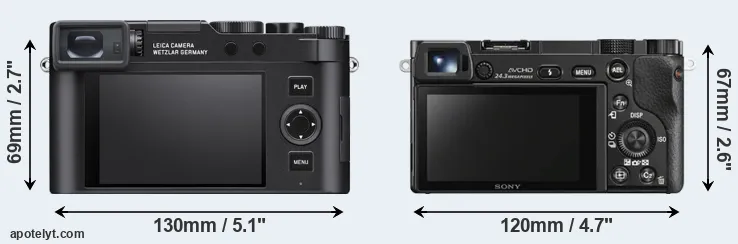 Comparison D-LUX 8 or A6000 rear
