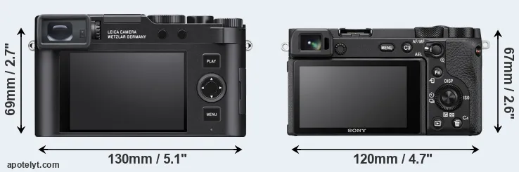 Comparison D-LUX 8 or A6600 rear