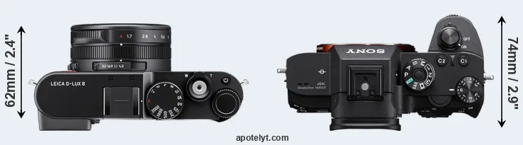 Compare D-LUX 8 versus A7R IIIA top