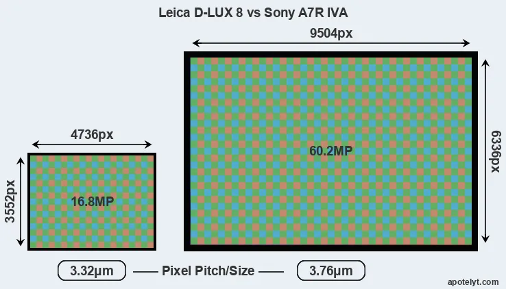 D-LUX 8 versus A7R IVA MP
