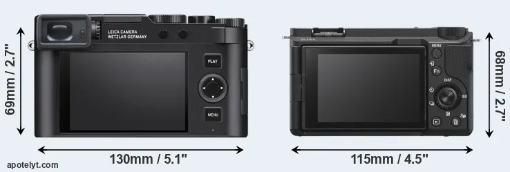 Comparison D-LUX 8 or ZV-E10 II rear
