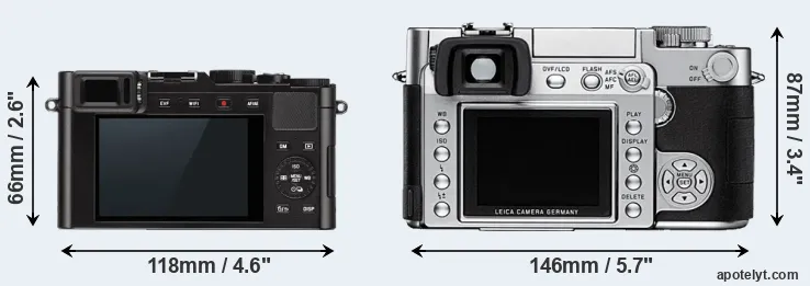 Comparison D-LUX Typ 109 or Digilux 3 rear