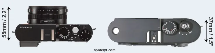 Compare D-LUX Typ 109 versus M8 top