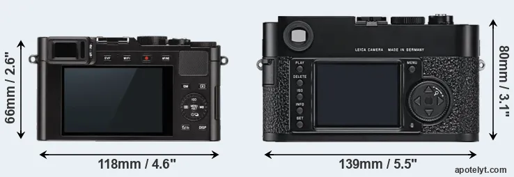 Comparison D-LUX Typ 109 or M9 rear