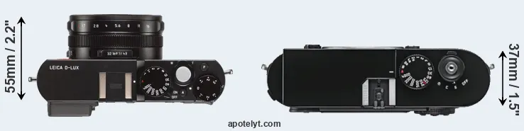 Compare D-LUX Typ 109 versus M9 top