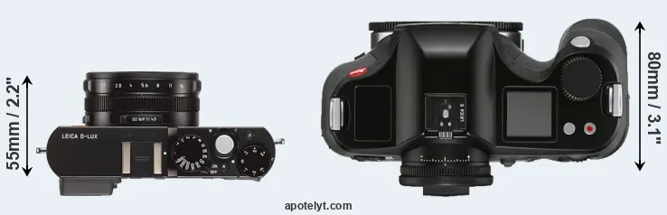 Compare D-LUX Typ 109 versus S3 top