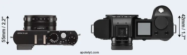 Compare D-LUX Typ 109 versus Leica SL2 top