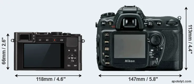 Comparison D-LUX Typ 109 or D200 rear