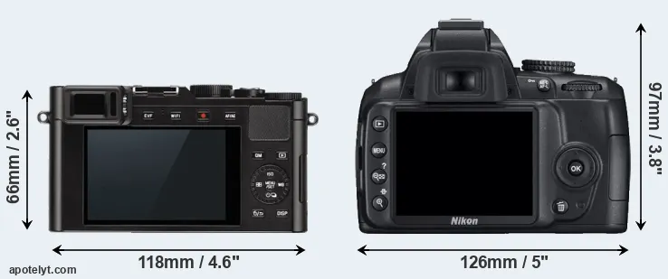 Comparison D-LUX Typ 109 or D3000 rear