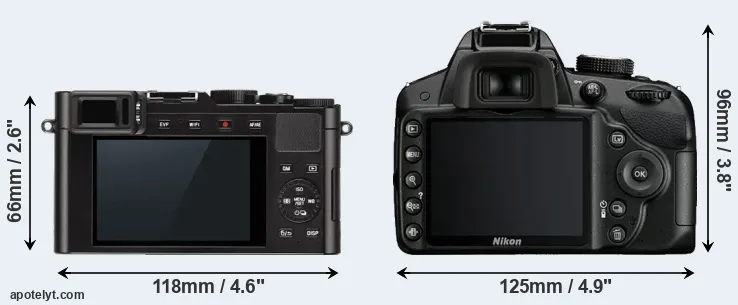 Comparison D-LUX Typ 109 or D3200 rear