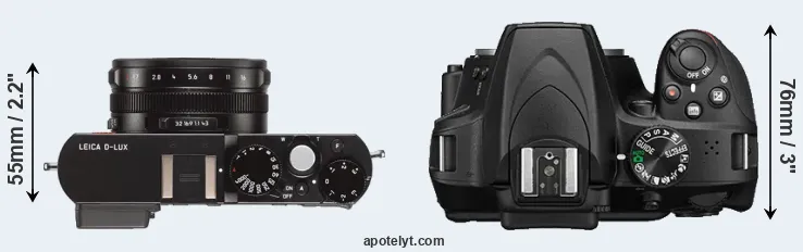 Compare D-LUX Typ 109 versus D3400 top
