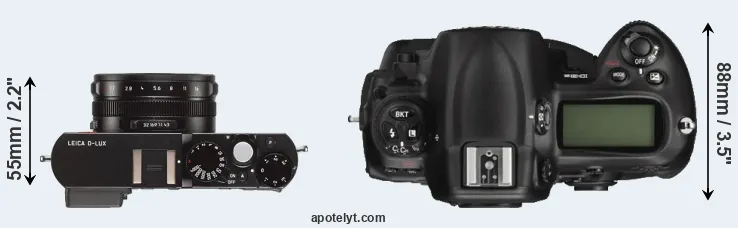 Compare D-LUX Typ 109 versus D3X top