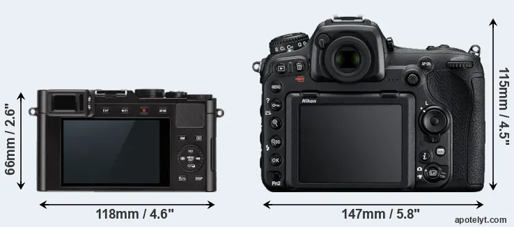Comparison D-LUX Typ 109 or D500 rear