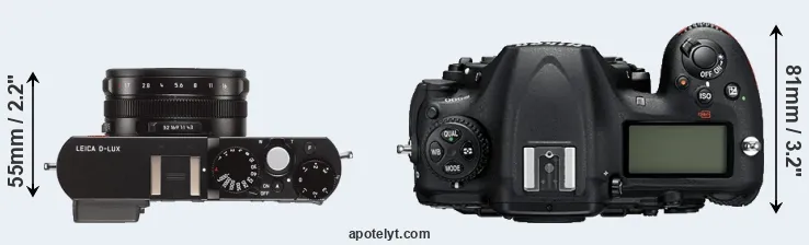 Compare D-LUX Typ 109 versus D500 top