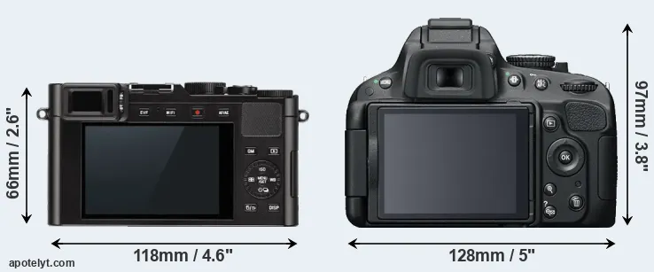 Comparison D-LUX Typ 109 or D5100 rear
